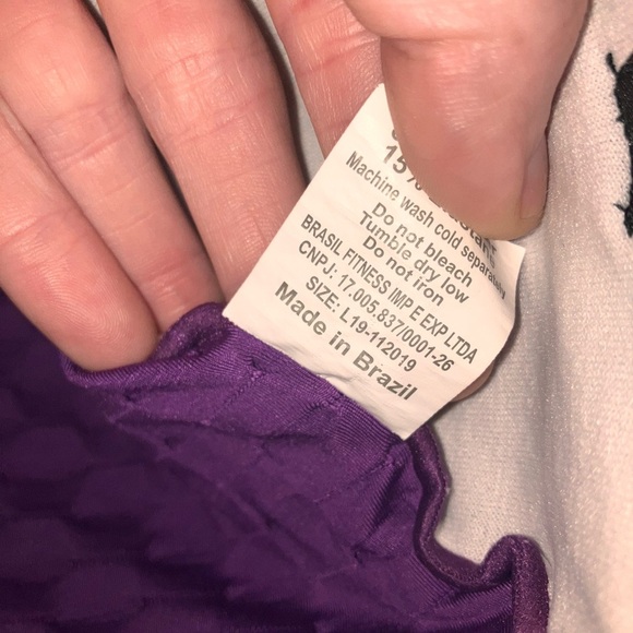 Booty by Brabants Purple Textured Chrome Crop Top - Picture 4 of 4